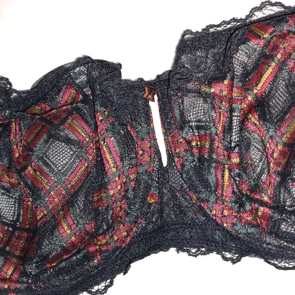 Savage X Fenty Black Caviar Sparkle Prep Unlined Balconette Bra 42D - Picture 2 of 9